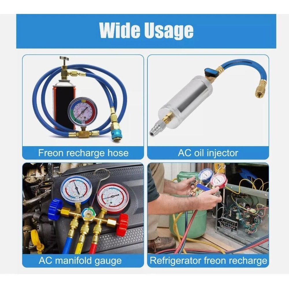 Adapter Kit Brass Quick Couplers High Low Side Car AC Conversion 4