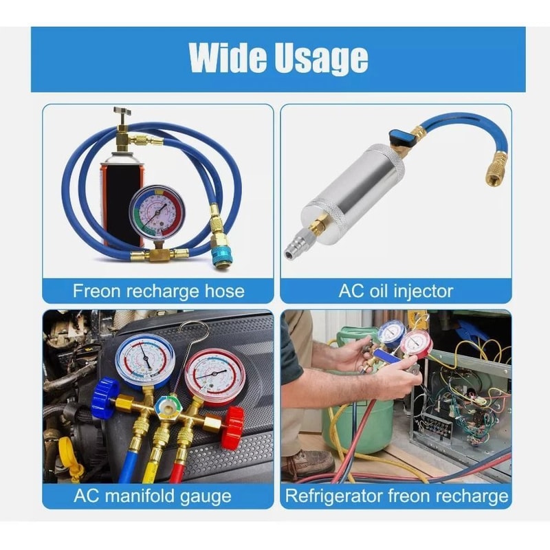 Adapter Kit Brass Quick Couplers High Low Side Car AC Conversion 4