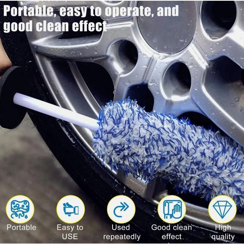 Microfiber Wheel Cleaning Brush For Rims Tires And Car Detailing 1