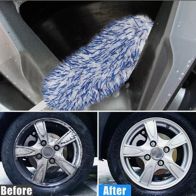 Microfiber Wheel Cleaning Brush For Rims Tires And Car Detailing 2