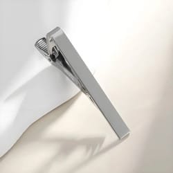 classic silver tie clip for men minimalist wedding tie bar