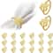 Gold Leaf Napkin Rings Set Of For Wedding Table Decor And Elegant Dinner Parties 1