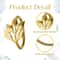 Gold Leaf Napkin Rings Set Of For Wedding Table Decor And Elegant Dinner Parties 3