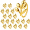 Gold Leaf Napkin Rings Set Of For Wedding Table Decor And Elegant Dinner Parties 0