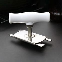 adjustable stainless steel jar opener and bottle opener for easy lid grip
