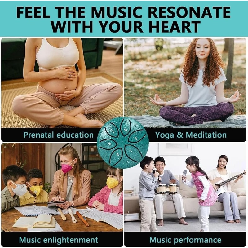 Mini Steel Tongue Drum Note Rain Drum For Outside Garden Meditation 1