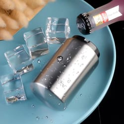 automatic magnetic bottle opener stainless steel push down beer soda cap remover