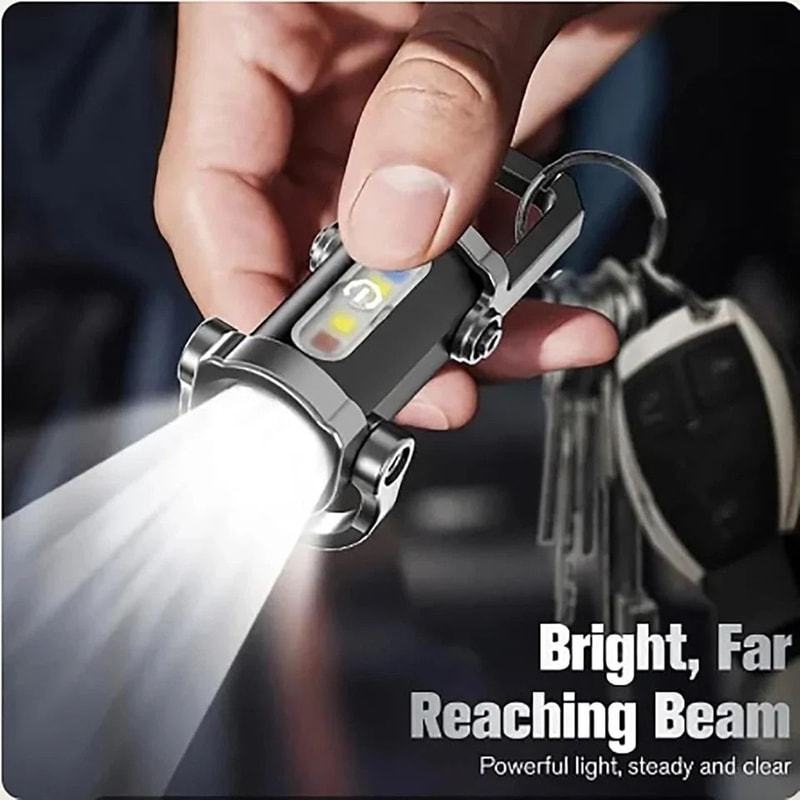 Rechargeable Keychain Flashlight Mini LED Pocket EDC Light 1