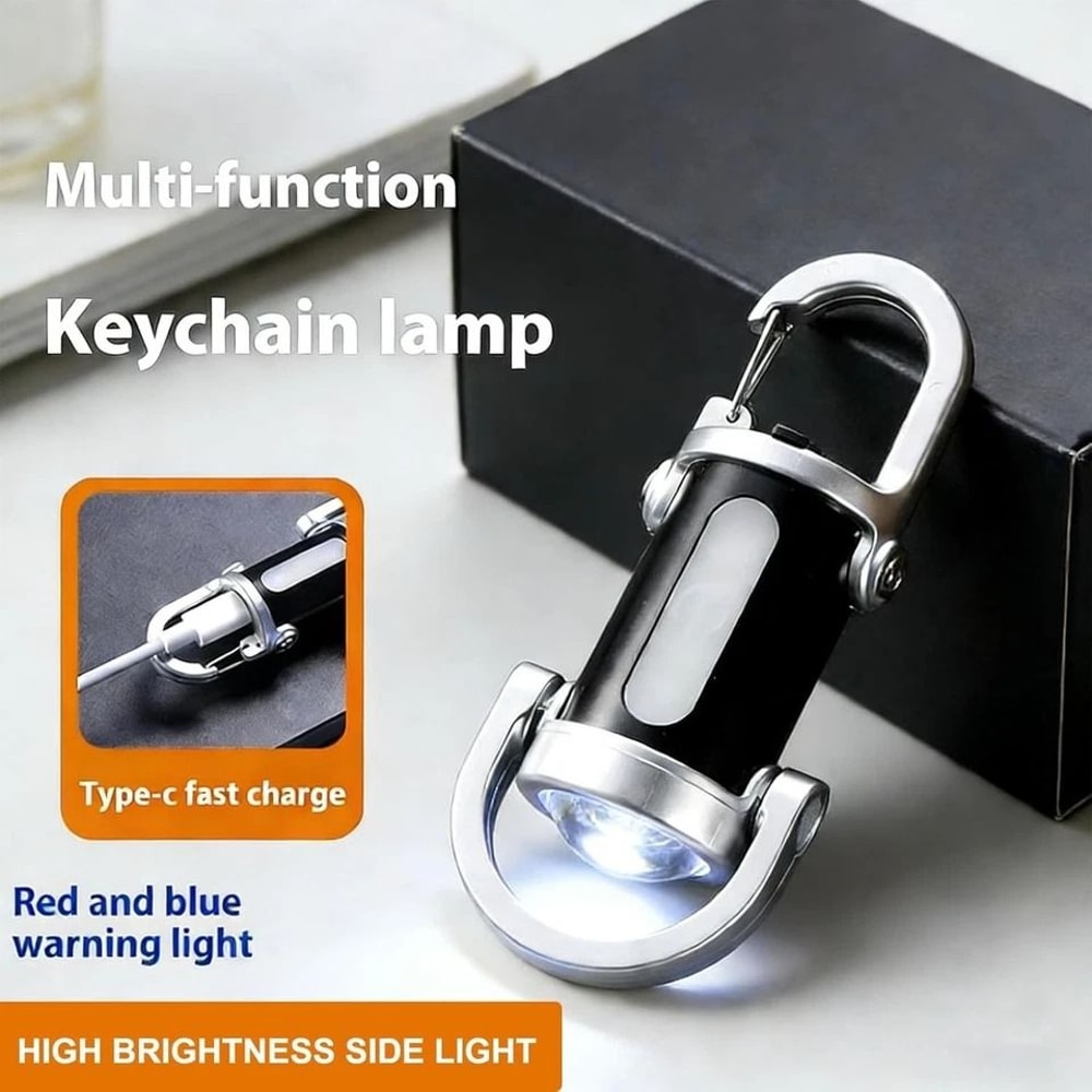Rechargeable Keychain Flashlight Mini LED Pocket EDC Light 5