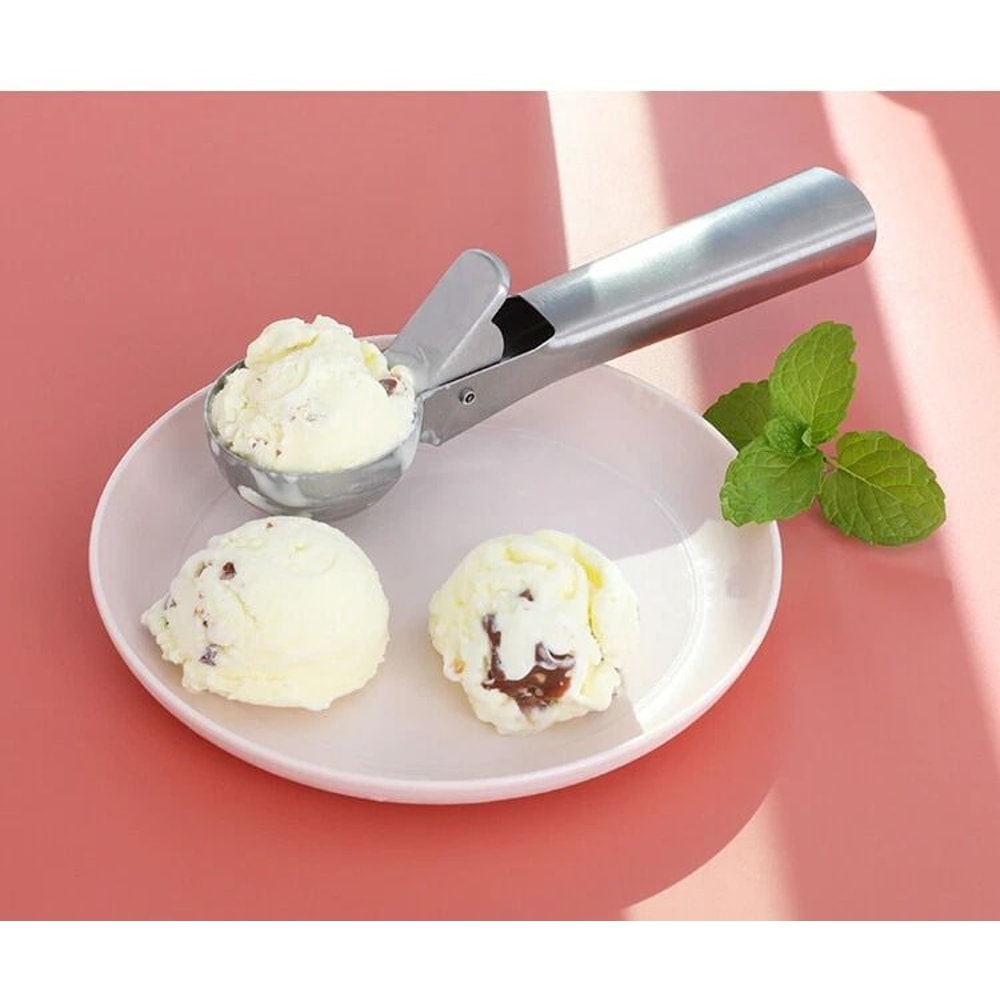 Stainless Steel Ice Cream Scoop With Trigger Release For Cookies Melon And Frozen Desserts 1