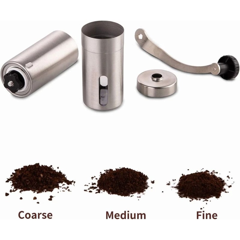Portable Manual Coffee Grinder Stainless Steel Hand Coffee Mill With Ceramic Burr 3