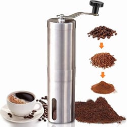 portable manual coffee grinder stainless steel hand coffee mill with ceramic burr