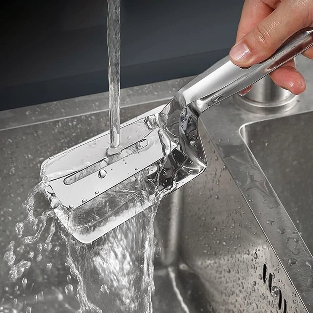 Stainless Steel Steak Tongs BBQ Grill Clamp For Meat Bread And Serving 4