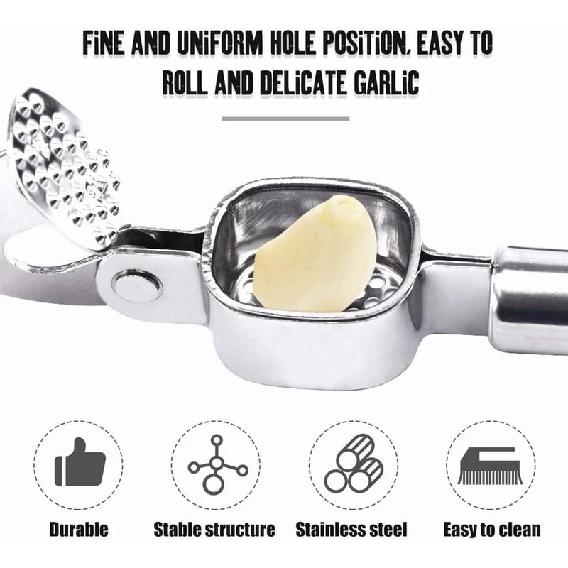 Professional Stainless Steel Garlic Press And Garlic Mincer Tool 4