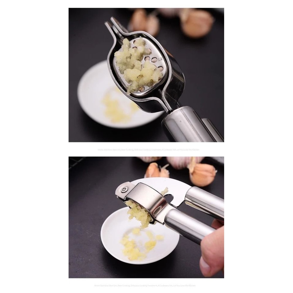 Professional Stainless Steel Garlic Press And Garlic Mincer Tool 12