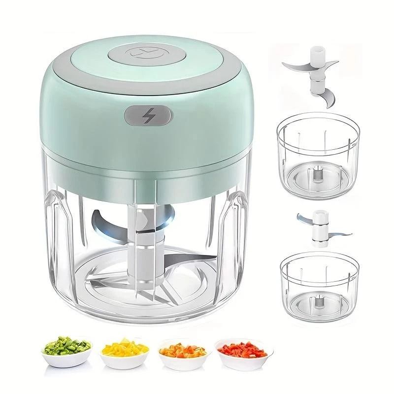 USB Rechargeable Electric Garlic Chopper Mini Food Processor For Veggies Baby Food And Meat 1