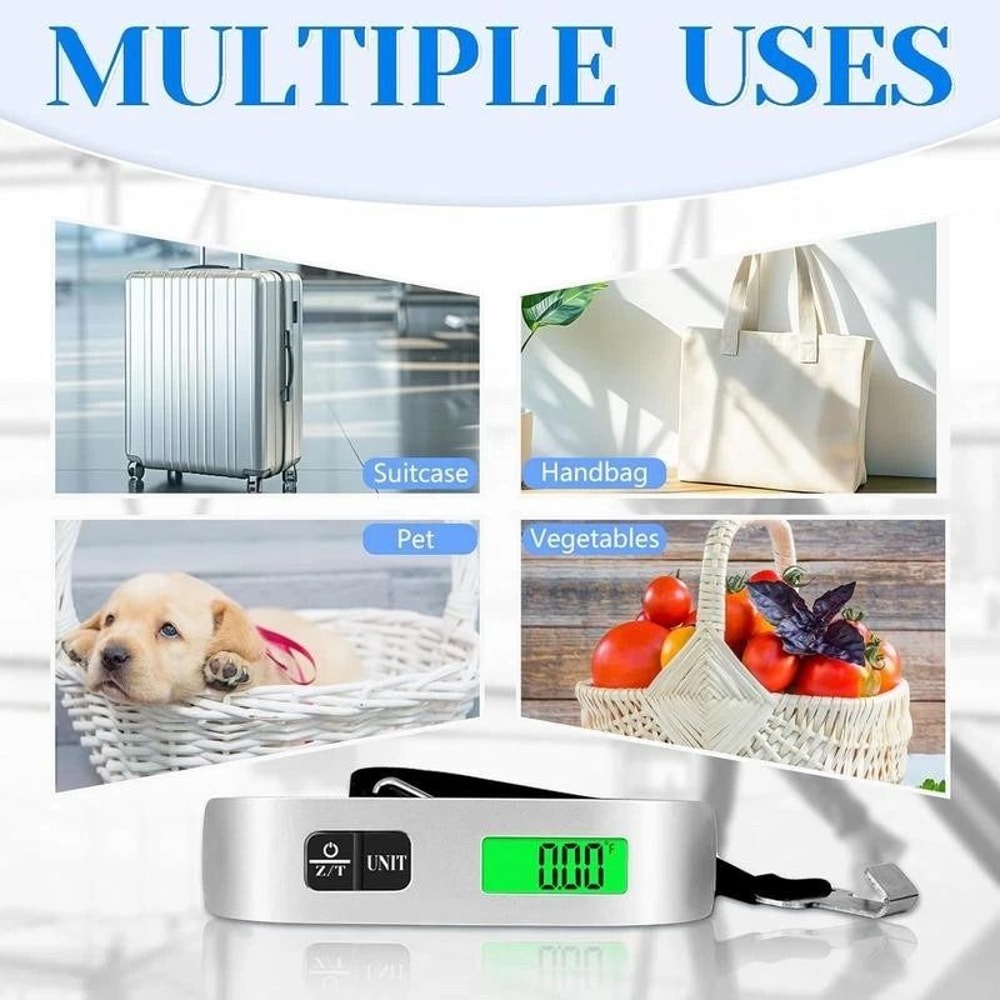 Portable Digital Luggage Scale With Backlit Display And Temperature Sensor 1