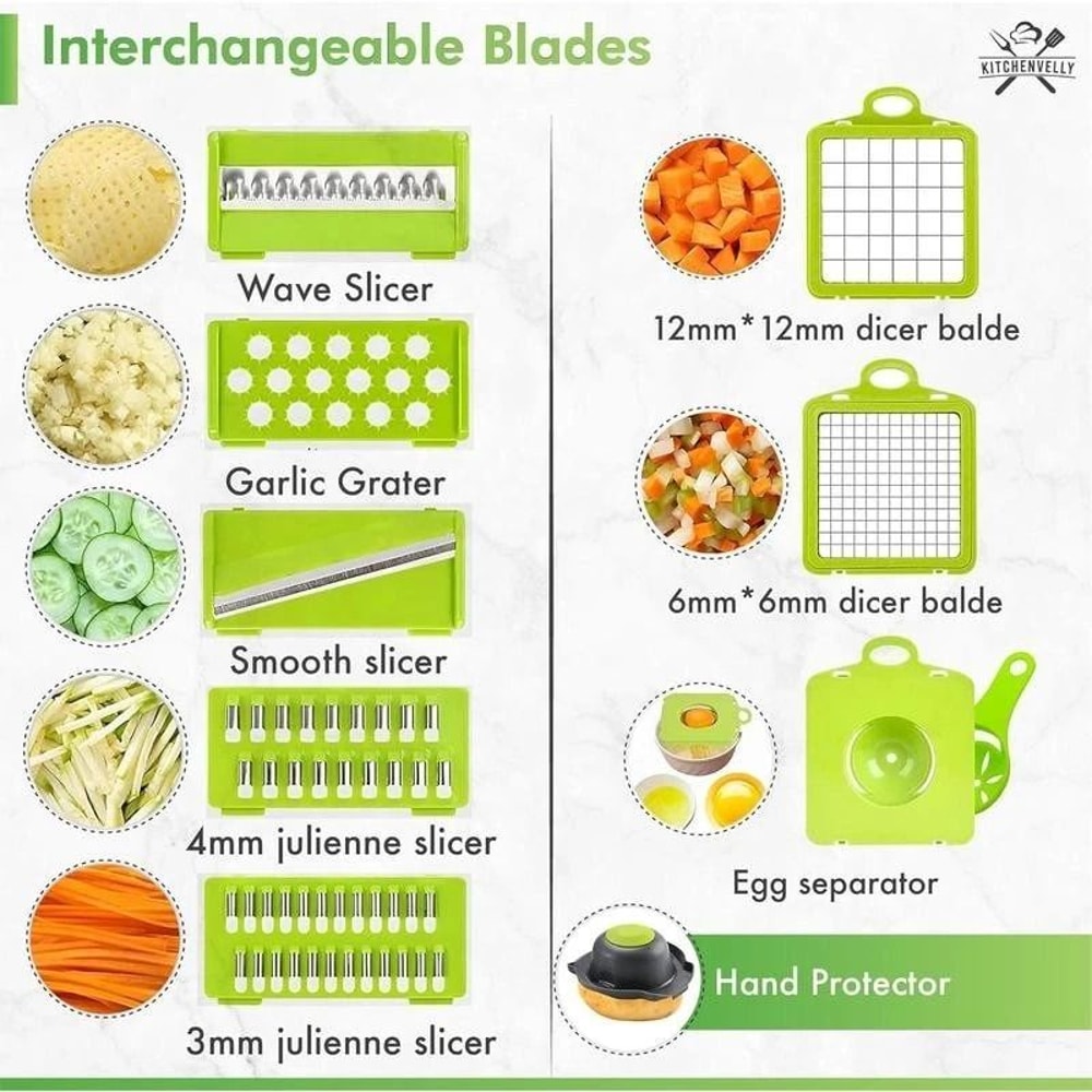 Vegetable Chopper And Veggie Slicer With Container For Fast Salad And Onion Prep 3