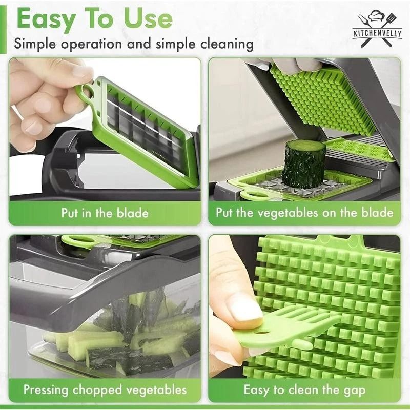 Vegetable Chopper And Veggie Slicer With Container For Fast Salad And Onion Prep 4