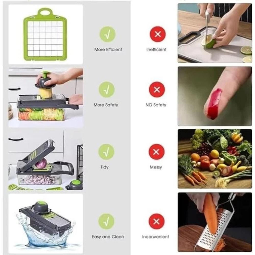 Vegetable Chopper And Veggie Slicer With Container For Fast Salad And Onion Prep 8