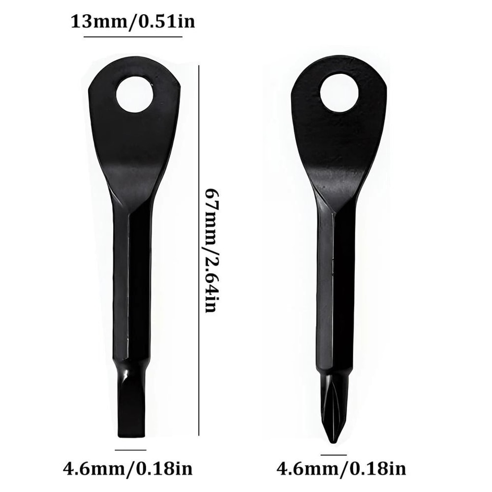 Keychain Screwdriver Set Stainless Steel Mini EDC Pocket Tool 10