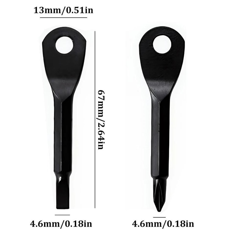 Keychain Screwdriver Set Stainless Steel Mini EDC Pocket Tool 10