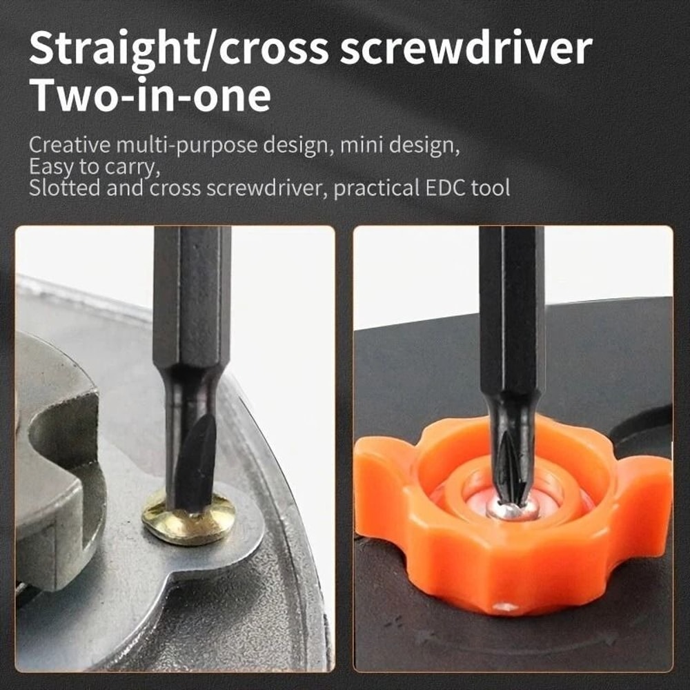 Keychain Screwdriver Set Stainless Steel Mini EDC Pocket Tool 5