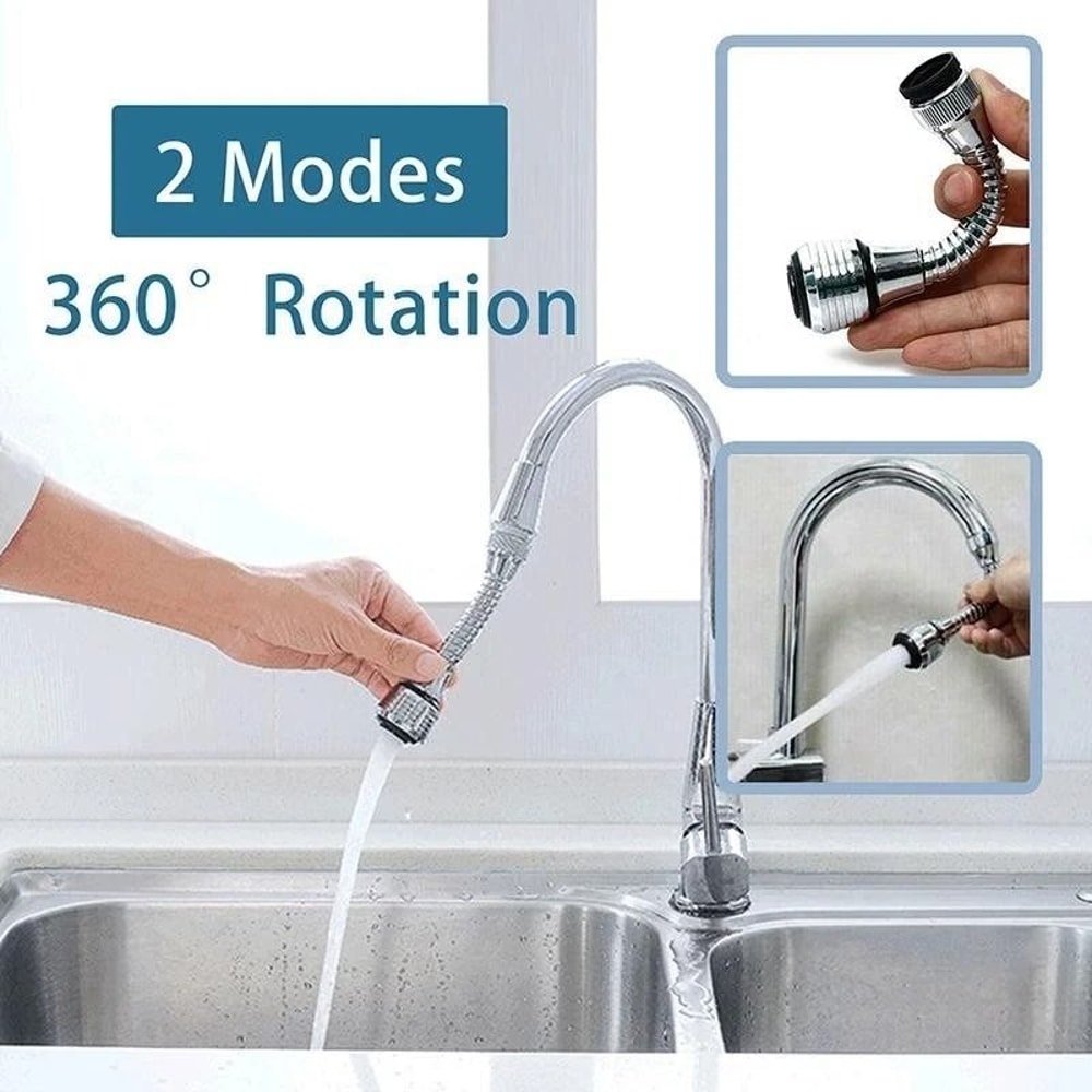 Rotating Faucet Aerator Kitchen Faucet Sprayer Extender Water Saving Nozzle 9