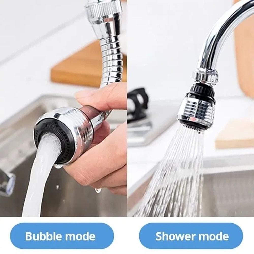Rotating Faucet Aerator Kitchen Faucet Sprayer Extender Water Saving Nozzle 3