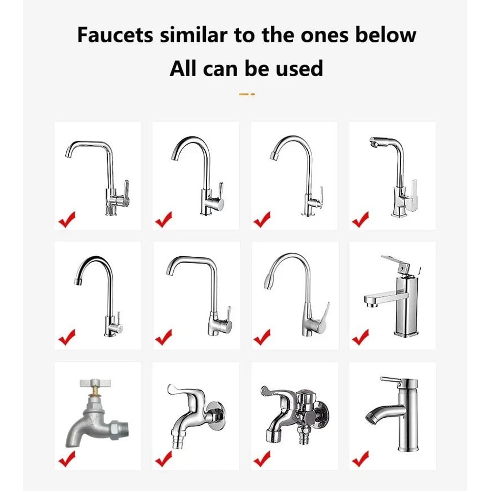 Rotating Faucet Aerator Kitchen Faucet Sprayer Extender Water Saving Nozzle 8