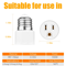 Light Socket To Plug Adapter Polarized Prong Outlet Converter 9
