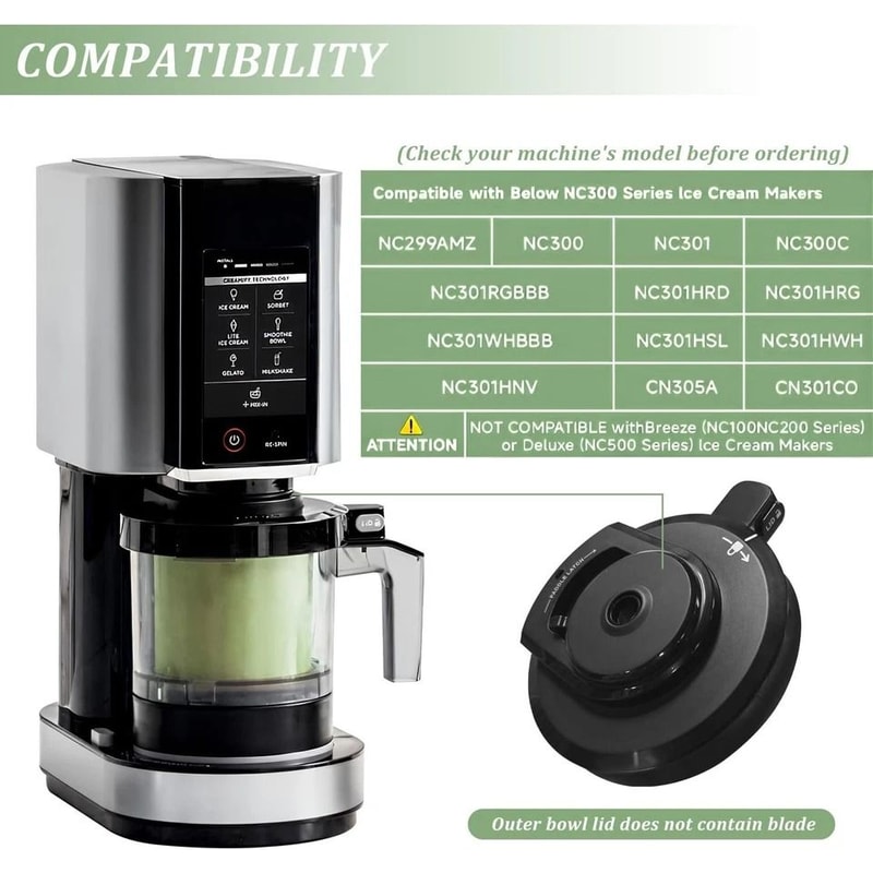 Creami Lid Replacement For Outer Bowl Secure Fit Reusable Lid 1