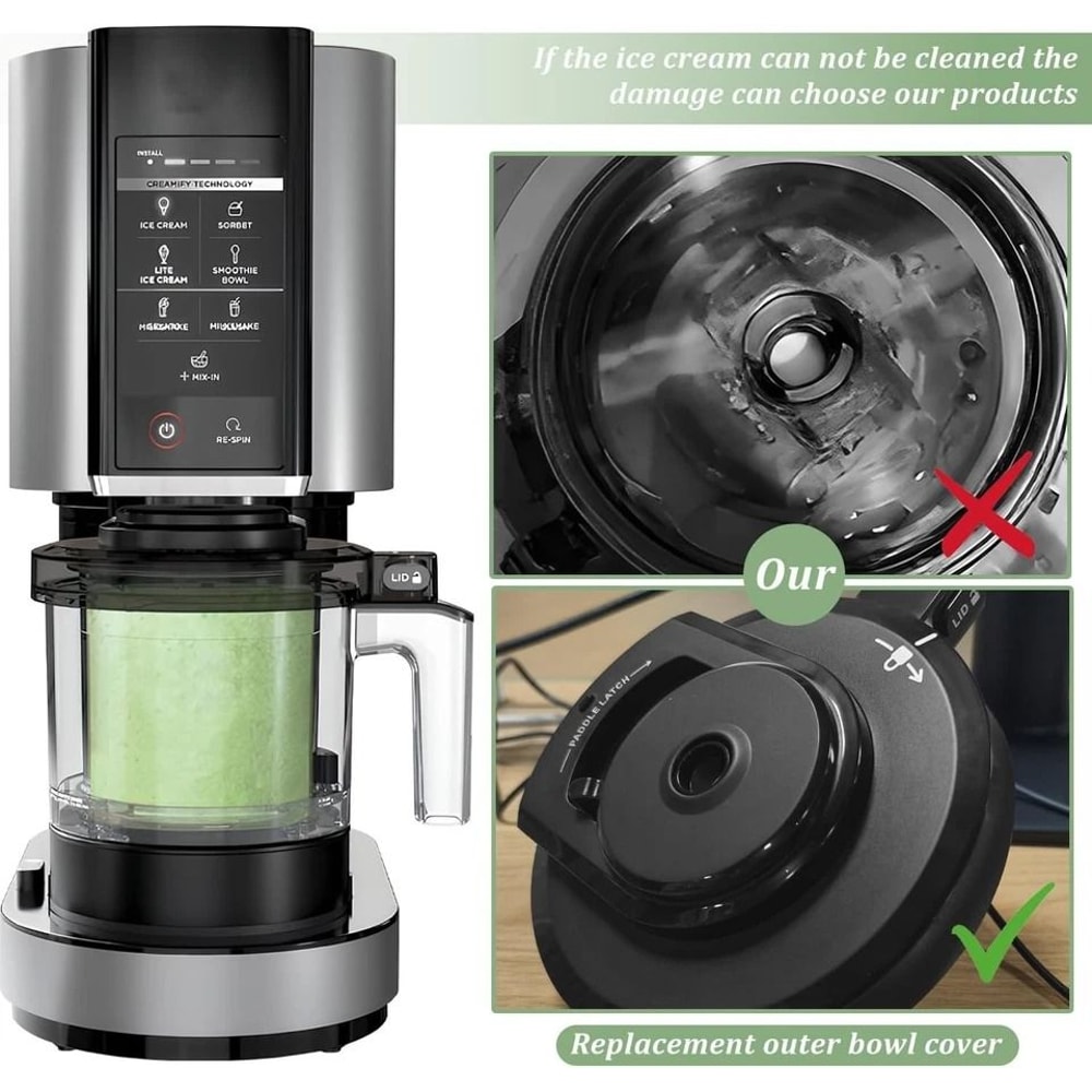 Creami Lid Replacement For Outer Bowl Secure Fit Reusable Lid 8