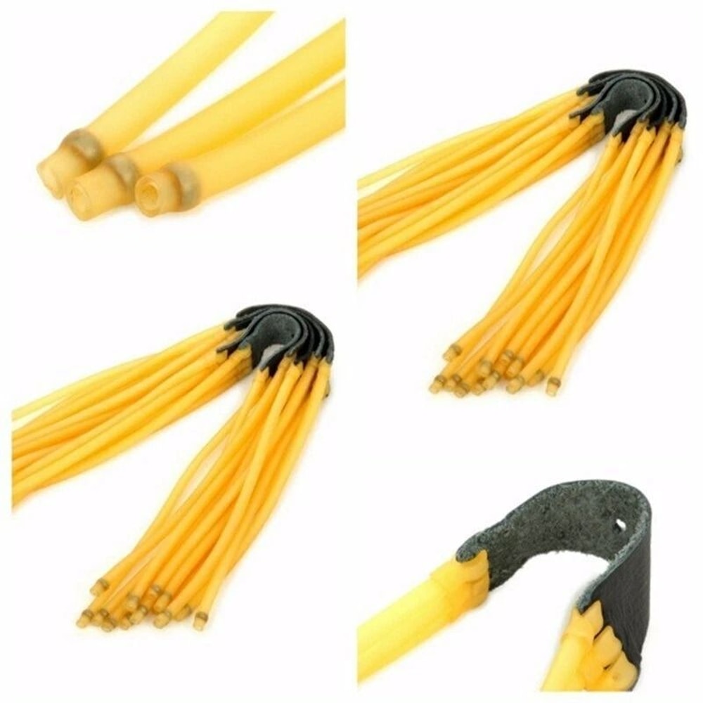 Strip Slingshot Replacement Bands With Leather Pouch For Catapult Hunting 1