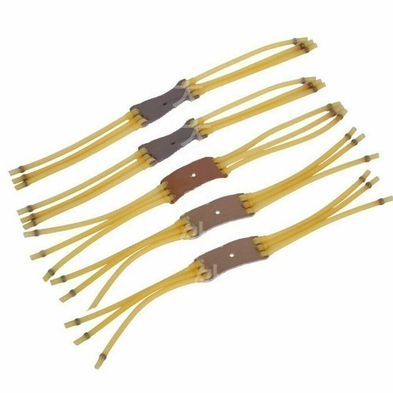 Strip Slingshot Replacement Bands With Leather Pouch For Catapult Hunting 3
