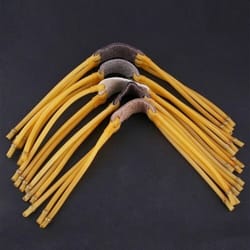 strip slingshot replacement bands with leather pouch for catapult hunting