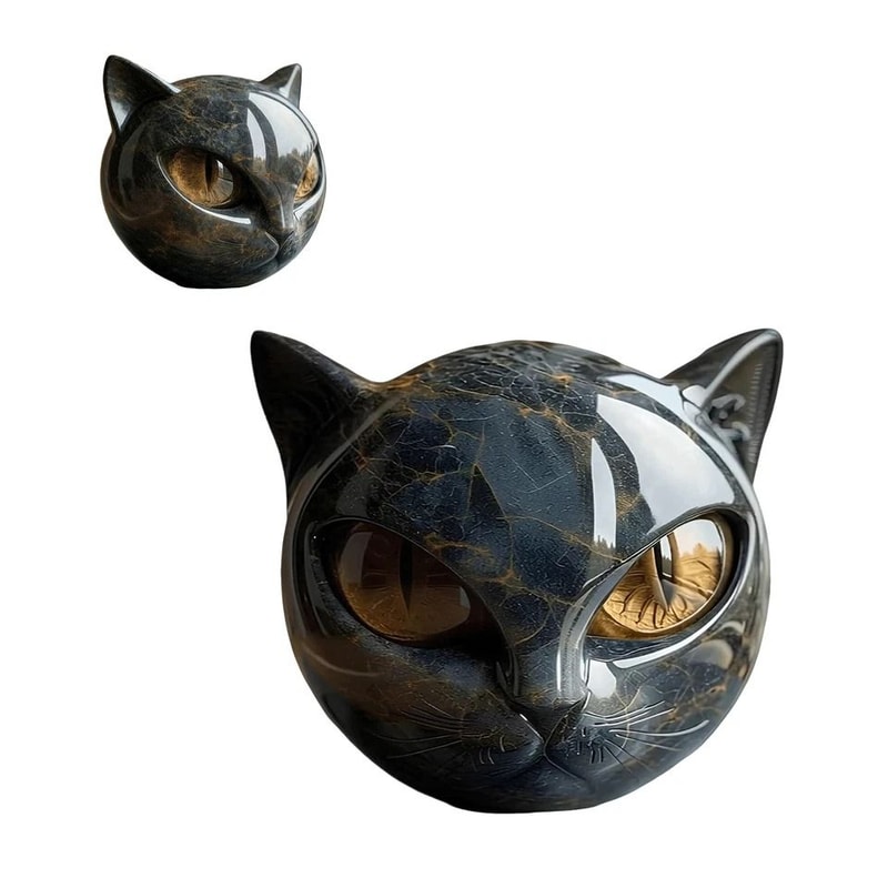 Elegant Black Cat Figurine Tabletop Statue For Modern Home Decor And Cat Lover Gifts 1