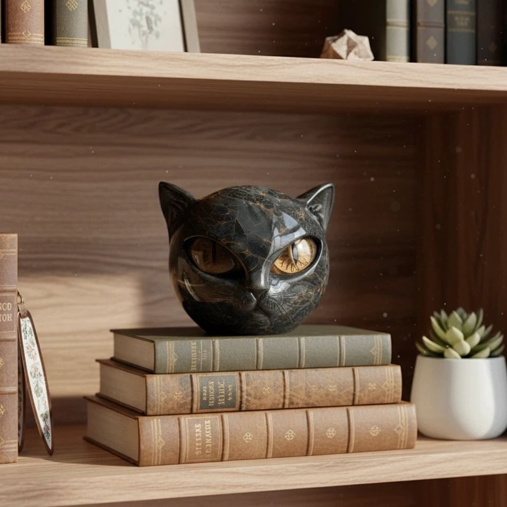 Elegant Black Cat Figurine Tabletop Statue For Modern Home Decor And Cat Lover Gifts 7