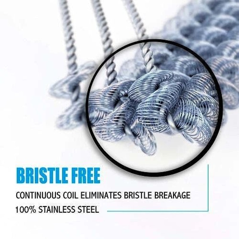 Bristle Free Grill Brush And Scraper Safe Stainless Steel BBQ Grill Cleaner 2