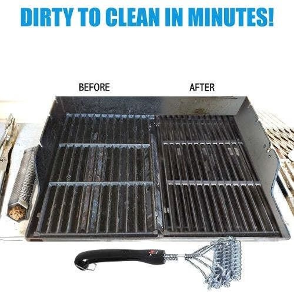 Bristle Free Grill Brush And Scraper Safe Stainless Steel BBQ Grill Cleaner 4