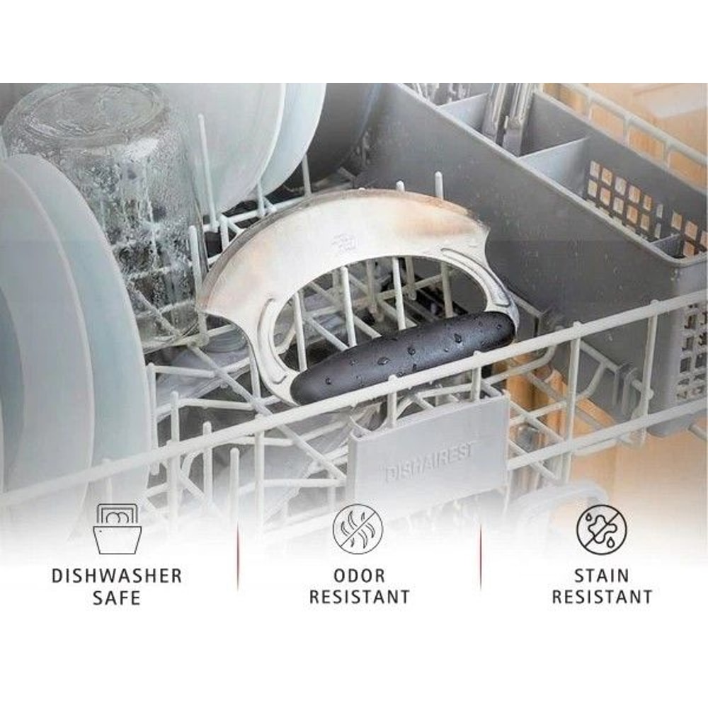 Salad Chopper Stainless Steel Herb Cutter With Non Slip Silicone Handle 1