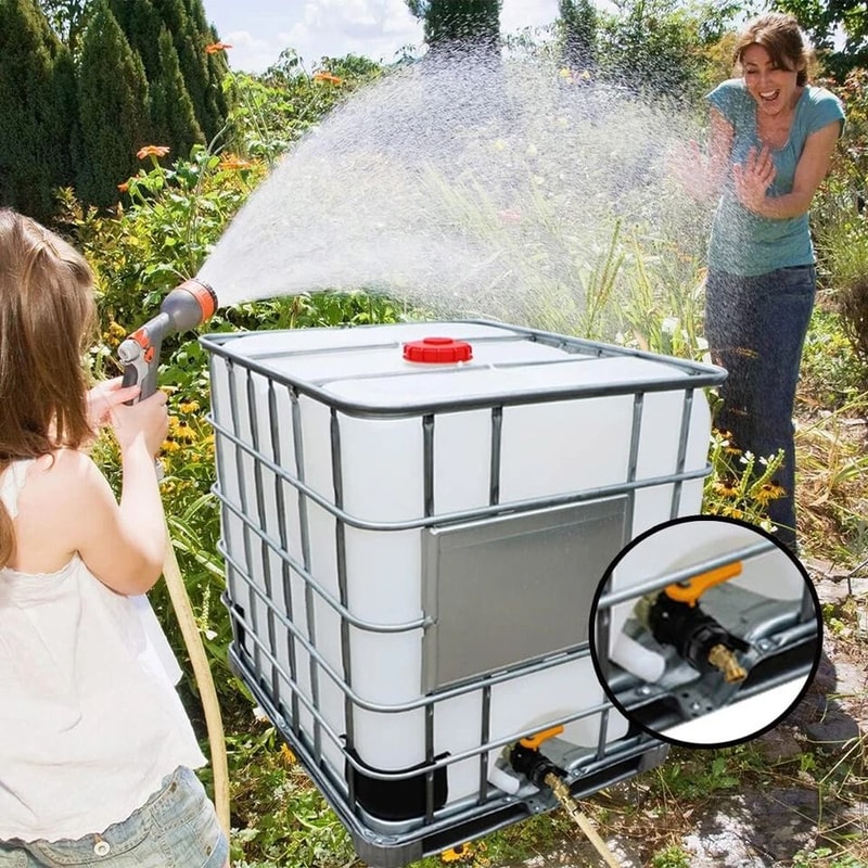 IBC Tote Adapter Coarse Thread To Garden Hose Brass Valve 1