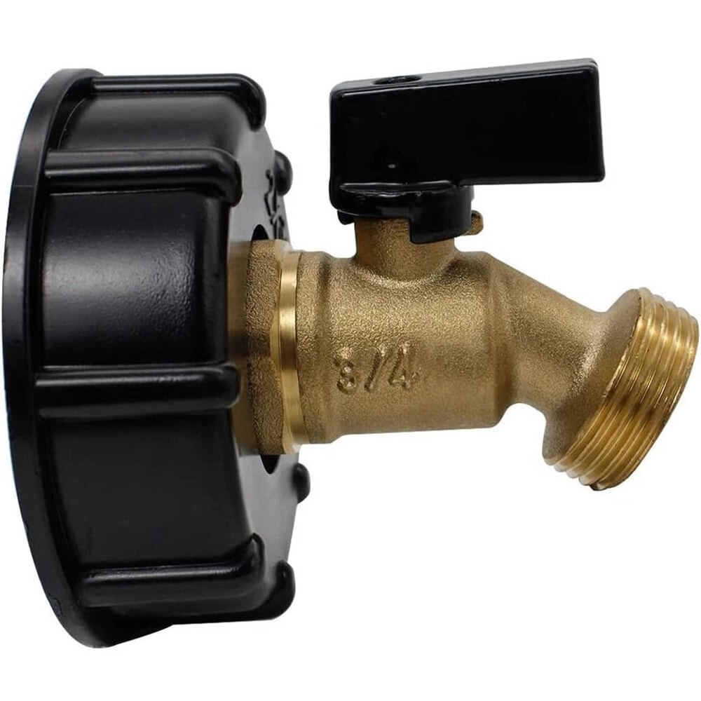 IBC Tote Adapter Coarse Thread To Garden Hose Brass Valve 6