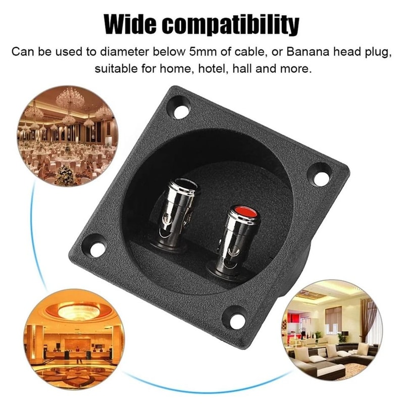 Round Speaker Terminal Cup For Subwoofer Box Wire Spring Cup Connector 4