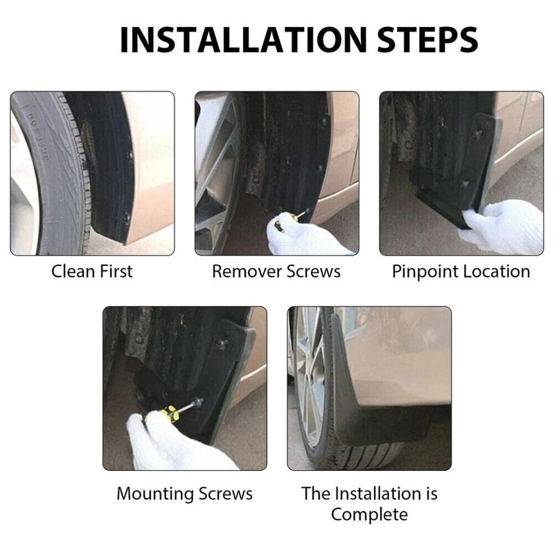 Universal Mud Flaps Car Splash Guards Front And Rear PVC Mud Guards 6