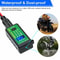 Waterproof Motorcycle USB Charger SAE To Dual USB Adapter With Voltmeter For ATV UTV 3