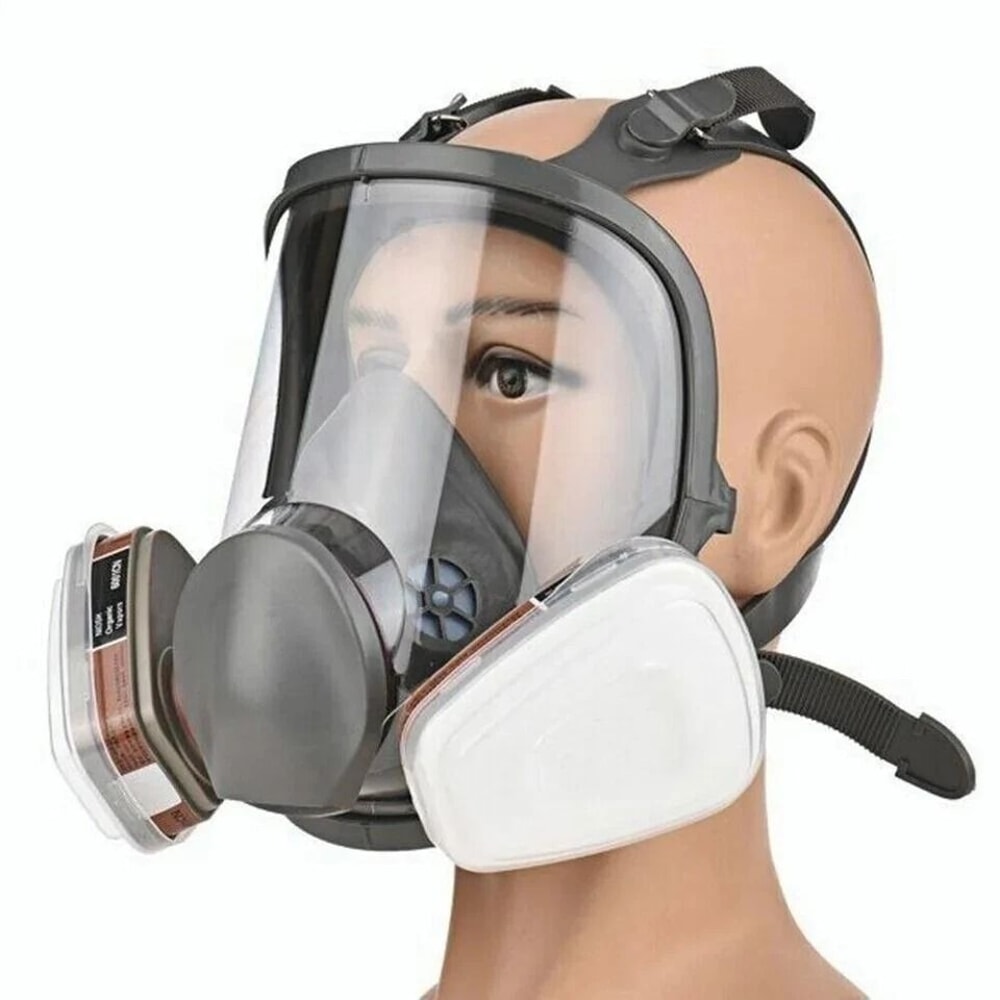 Full Face Respirator Mask With Filters For Painting Spraying And Organic Vapor Protection 0