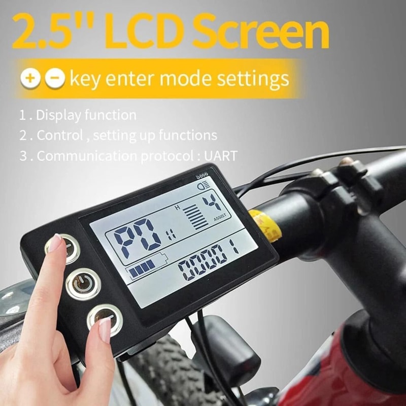 Mini EBike LCD Display Speedometer Waterproof Meter 1