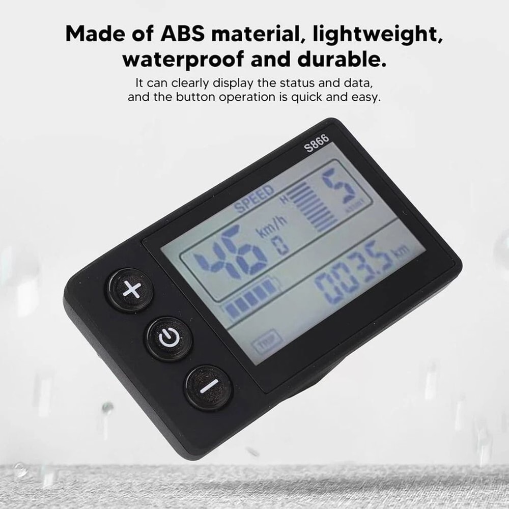 Mini EBike LCD Display Speedometer Waterproof Meter 5
