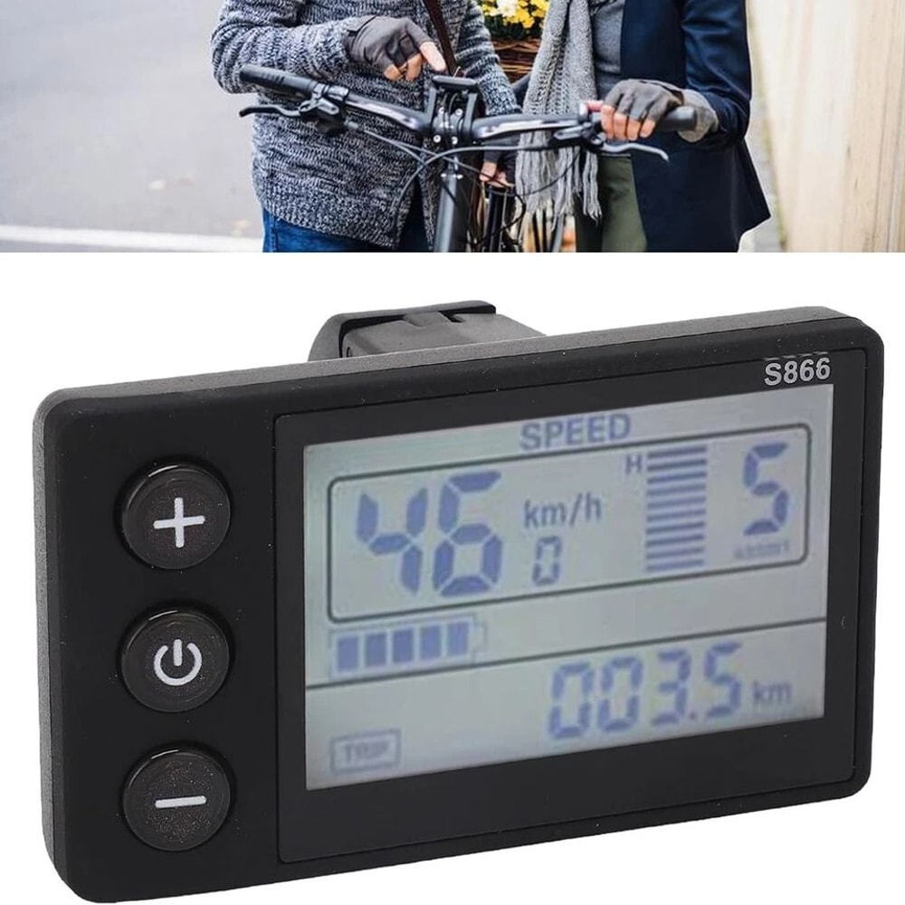 Mini EBike LCD Display Speedometer Waterproof Meter 6